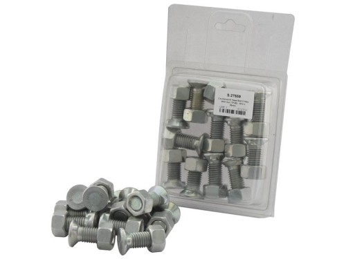 Śruba z nakrętką - M14 x 35mm, Wytrzymałość na rozciąganie 8.8 (12 szt agropak) S.27559 - Intertraktor