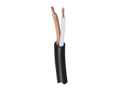 żyłowy kabel elektryczny - 2 Rdzeń, 1.5mm² Przewód, Czarny (Długość: 50M) S.139722 - Intertraktor
