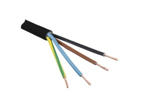 żyłowy kabel elektryczny - 4 Rdzeń, 1.5mm² Przewód, Czarny (Długość: 50M) S.139723
