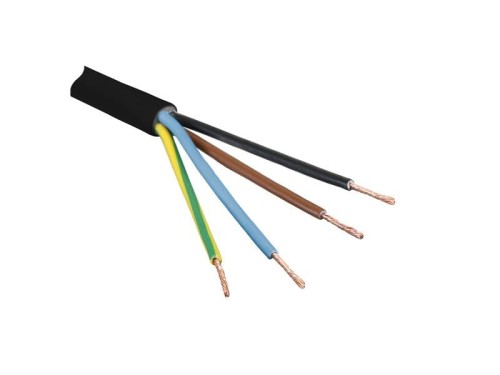 żyłowy kabel elektryczny - 4 Rdzeń, 1.5mm² Przewód, Czarny (Długość: 50M) S.139723 - Intertraktor