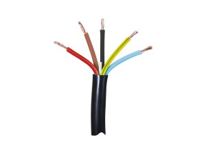 żyłowy kabel elektryczny - 5 Rdzeń, 1.5mm² Przewód, Czarny (Długość: 50M) S.139724