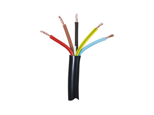 żyłowy kabel elektryczny - 5 Rdzeń, 1.5mm² Przewód, Czarny (Długość: 50M) S.139724 - Intertraktor