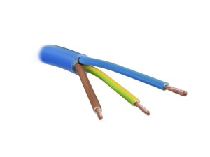 żyłowy kabel elektryczny - 3 Rdzeń, 1.5mm² Przewód, Niebieska (Długość: 1M) S.10889
