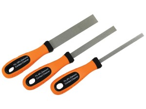 Elastyczne pilniki płaskie z powłoką diamentową - zestaw 3 szt. S.151752