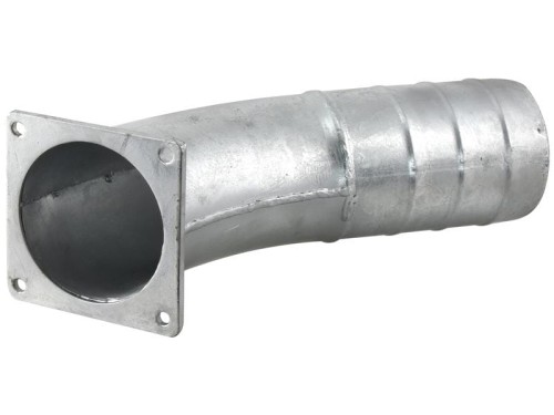 Kolano 45° z kołnierzem czworokątnym i tuleją do węża ocynk 6'' (150mm) x (150mm) (galvanizado) S.136707 - Intertraktor