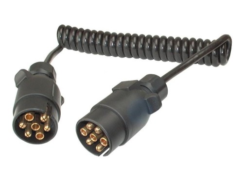 Spiralne przedłużenie kabla 1.75M, 7 / 7 Pin, Męska/męska S.147871 - Intertraktor