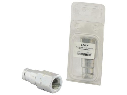 Sparex Wtyczka hydrauliczna płaska Męski 3/8'' Wielkość montażowa x 3/8'' BSP Gwint żeński (agropak 1szt.) S.24826 - Intertraktor