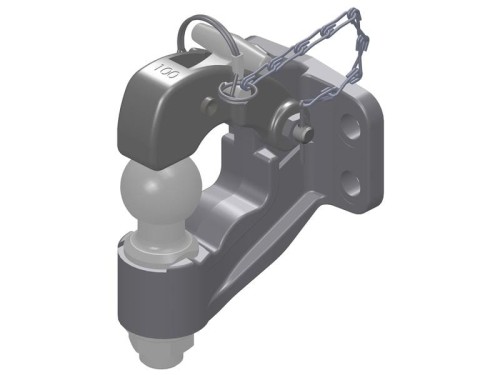 Heavy Duty Dual Hitch 17mm hole S.29388 - Intertraktor