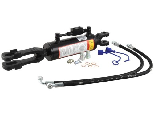 Wieszak hydrauliczny poziomujący (Dostarczany z: przewodami) - Widełki Otwór Ø 26mm - Widełki Otwór Ø 26x61mm - Długość min: 620mm, średnica cylindra: 90mm. S.113929 - Intertraktor