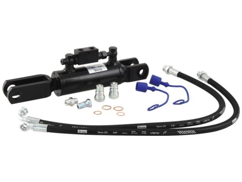Wieszak hydrauliczny poziomujący (Dostarczany z: przewodami) - Widełki Otwór Ø 18mm - Widełki Otwór Ø 26mm - Długość min: 400mm, średnica cylindra: 63mm. S.113927 - Intertraktor