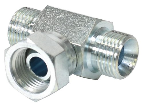 Trójnik hydrauliczny 1/2'' BSP Męski x 1/2'' BSP Męski x 1/2'' BSP Obrotowa żeńska S.26520 - Intertraktor
