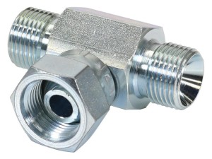 Trójnik hydrauliczny 3/8'' BSP Męski x 3/8'' BSP Męski x 3/8'' BSP Obrotowa żeńska S.26519