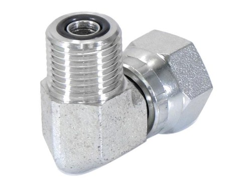 Hydraulic Adaptor ORFS 11/16''UNF male x ORFS 11/16''UNF 90compact female S.53288 - Intertraktor