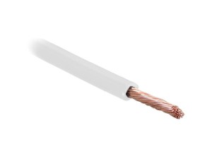 żyłowy kabel elektryczny - 1 Rdzeń, 1.5mm² Przewód, Biały (Długość: 50M) S.5984