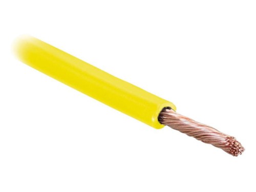 żyłowy kabel elektryczny - 1 Rdzeń, 1.5mm² Przewód, żółty (Długość: 50M) S.5964 - Intertraktor