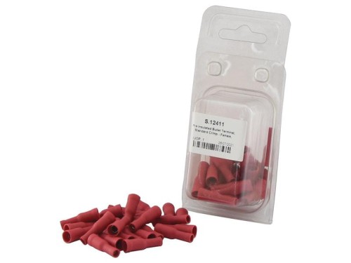 Końcówka Na Kabel, Standard Grip - Żeński, 4.0mm, Czerwony (0.5 - 1.5mm) (agropak 25 szt) S.12411 - Intertraktor