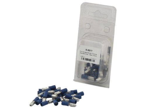 Końcówka Na Kabel, Standard Grip - Męski, 5.0mm, Niebieska (1.5 - 2.5mm) (agropak 25 szt) S.8577 - Intertraktor