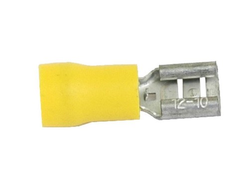 Końcówka na Kabel, Standard Grip - Żeński, 6.3mm, żółty (4.0 - 6.0mm) S.8554 - Intertraktor