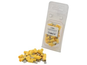 Końcówka na Kabel, Standard Grip - Męski, 6.3mm, żółty (4.0 - 6.0mm) (agropak 25 szt) S.8584