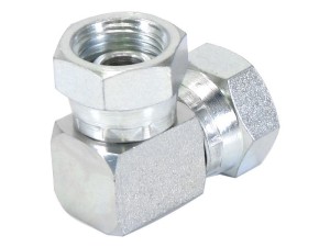 Adapter hydrauliczny 1/2'' BSP Obrotowa żeńska x 1/2'' BSP Obrotowa żeńska 90° Kolanko kompaktowe S.35119