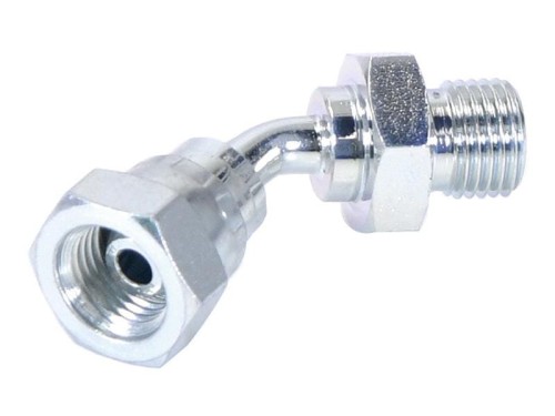Adapter hydrauliczny 1/4'' BSP Męski x 1/4'' BSP Obrotowa żeńska 135° Swept Elbow S.12052 - Intertraktor