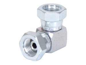 Adapter hydrauliczny 1/4'' BSP Obrotowa żeńska x 1/4'' BSP Obrotowa żeńska 90° Kolanko kompaktowe S.35117