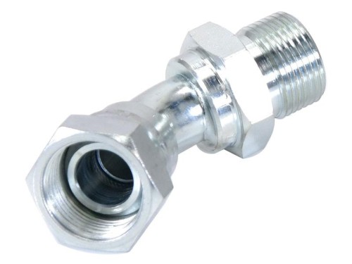 Adapter hydrauliczny 3/4'' BSP Męski x 3/4'' BSP Obrotowa żeńska 135° Swept Elbow S.12055 - Intertraktor