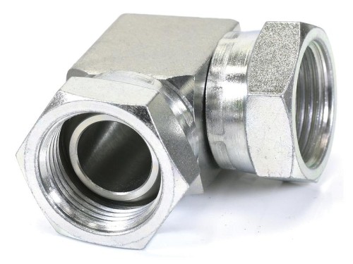 Adapter hydrauliczny 3/4'' BSP Obrotowa żeńska x 3/4'' BSP Obrotowa żeńska 90° Kolanko kompaktowe S.35120 - Intertraktor