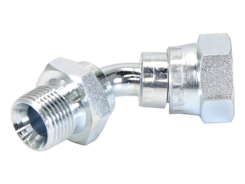 Adapter hydrauliczny 3/8'' BSP Męski x 3/8'' BSP Obrotowa żeńska 135° Swept Elbow S.12053 - Intertraktor