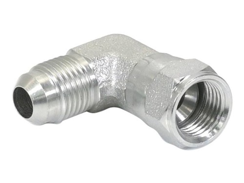 Adapter hydrauliczny 9/16'' JIC Męski x 9/16'' JIC Obrotowa żeńska 90° Kolanko kompaktowe S.35082 - Intertraktor