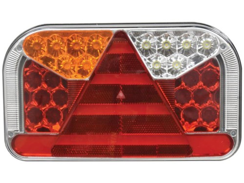 LED Lampa zespolona, Funkcje: 7, Hamulec / Tylna / Kierunkowskaz / Przeciwmgielna / Cofania / Tablica Rejestracyjna / Odblask, lewa, 12-36V S.143044 - Intertraktor