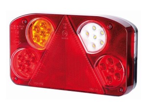 LED Lampa zespolona, Funkcje: 6, Hamulec / Tylna / Obrysowa / Przeciwmgielna / Cofania / Tablica Rejestracyjna, lewa, 12-24V S.113380