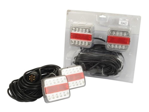 LED Oprawa Oświetlen, Funkcje: 4, Hamulec / Tylna / Kierunkowskaz / Tablica Rejestracyjna, Długość Kabla:12M, 12V S.25388 - Intertraktor