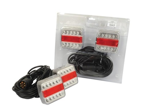 LED Oprawa Oświetlen, Funkcje: 4, Hamulec / Tylna / Kierunkowskaz / Tablica Rejestracyjna, Długość Kabla:7.5M, 12V S.25387 - Intertraktor