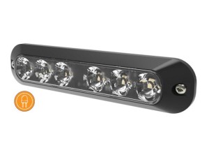 Lampa Ostrzegawcza LED, 6 LED-y, Kolor światła: Pomarańczowy S.164690