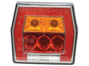 LED Lampa zespolona, Funkcje: 4, Hamulec / Tylna / Kierunkowskaz / Tablica Rejestracyjna, Lewa/Prawa, 12-36V S.143049