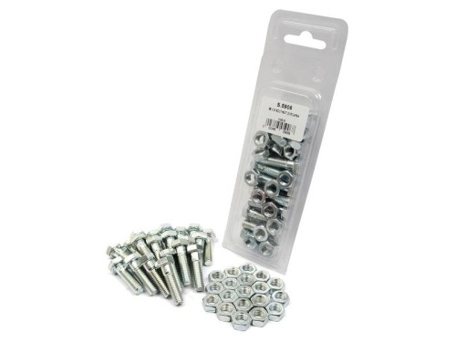 Zestaw śrub metrycznych, M8x30mm (DIN 933, DIN 934) Wytrzymałość na rozciąganie: 8.8. S.5906 - Intertraktor