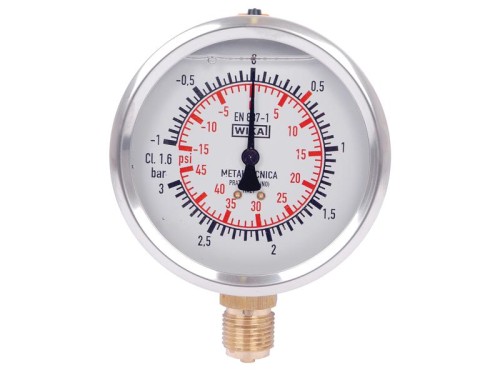 Manometr glicerynowy 1/2'' (-1/+3 bar) S.59481 - Intertraktor