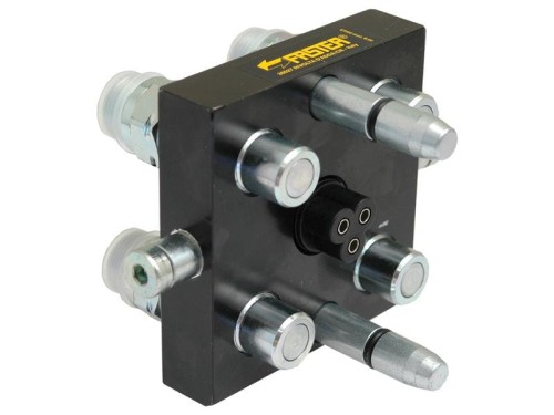 Faster Multizłącze hydrauliczne gniazdo - 4 Porty 3/8'' Wielkość montażowa x M22 x 1.50 Metryczny Gwint męski (Wtyczka) z 1 x Electric Clutch 3-pin S.112610 - Intertraktor