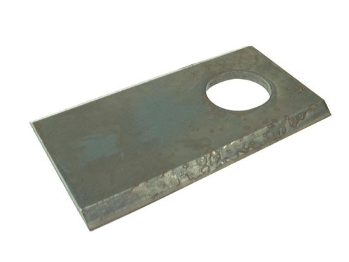 Nożyk - Płaskie ostrze, górna krawędź ostra - 94 x 50x4mm - Otwór Ø20.5mm - Lewa/Prawa - Zastępuje JF, Stoll Zastępuje: 1380-0001 S.77083 - Intertraktor