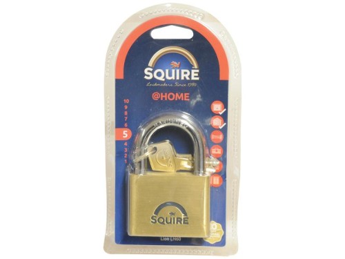 Squire Solid Brass Lion Range Padlock - Key Alike - mosiądz, Szerokość: 60mm (Stopień bezpieczeństwa: 5) S.164756 - Intertraktor