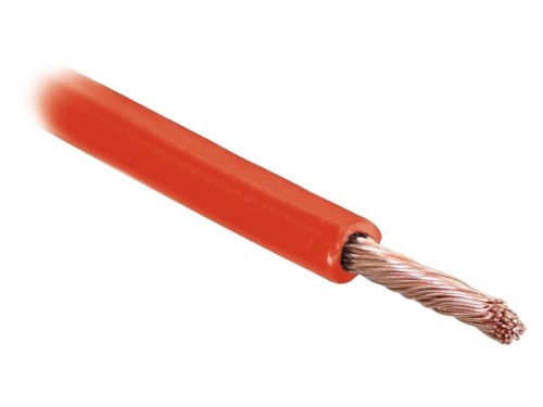 żyłowy kabel elektryczny - 1 Rdzeń, 50mm² Przewód, Czerwony (Długość: 50M) S.139734 - Intertraktor