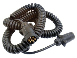Spiralne przedłużenie kabla 7M, 7 / 7 Pin, Męska/męska S.26472