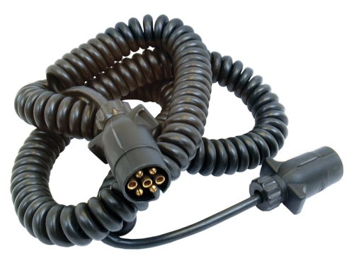 Spiralne przedłużenie kabla 3.5M, 7 / 7 Pin, Męska/męska S.26470 - Intertraktor