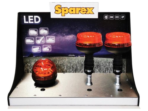Ekspozytor z lampami LED, wraz z włącznikami i podstawą aluminiowa S.165304 - Intertraktor