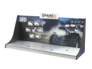 Ekspozytor z lampami LED, wraz z włącznikami i podstawą aluminiowa S.163685