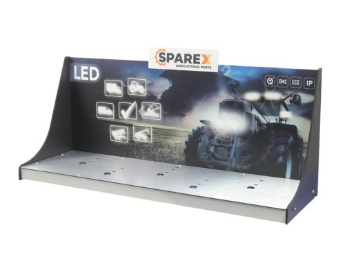Ekspozytor z lampami LED, wraz z włącznikami i podstawą aluminiowa S.163685 - Intertraktor