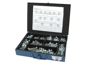 Zestaw śrub metrycznych, Wymiar: M8 - M10x25 - 60mm (DIN or Standard No. DIN 931, DIN 933, DIN 934) Wytrzymałość na rozciąganie: 8.8. S.12750