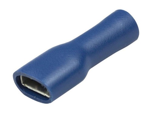 Końcówka Na Kabel, Double Grip - Żeński, 6.3mm, Niebieska (1.5 - 2.5mm), (Bag S.163560 - Intertraktor