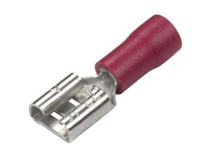 Końcówka na Kabel, Double Grip - Żeński, 6.3mm, Czerwony (0.5 - 1.5mm) S.163549